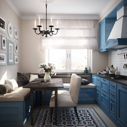 O conforto começa com uma kitchenette: mais de 140 Ideias Fotográficas para a cozinha (pequena, esquina, com um local para dormir)