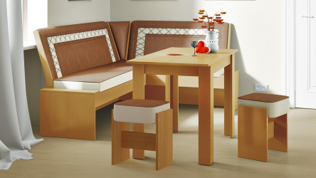 O conforto começa com uma kitchenette: mais de 140 Ideias Fotográficas para a cozinha (pequena, esquina, com um local para dormir)