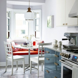 O conforto começa com uma kitchenette: mais de 140 Ideias Fotográficas para a cozinha (pequena, esquina, com um local para dormir)