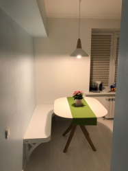 O conforto começa com uma kitchenette: mais de 140 Ideias Fotográficas para a cozinha (pequena, esquina, com um local para dormir)