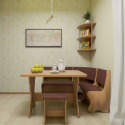 O conforto começa com uma kitchenette: mais de 140 Ideias Fotográficas para a cozinha (pequena, esquina, com um local para dormir)