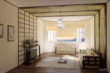 Design do apartamento no estilo japonês: Acalme sua casa. 220+ (Fotos) Interiores em quartos diferentes (cozinha, sala de estar, banheiro)