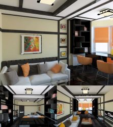 Design do apartamento no estilo japonês: Acalme sua casa. 220+ (Fotos) Interiores em quartos diferentes (cozinha, sala de estar, banheiro)