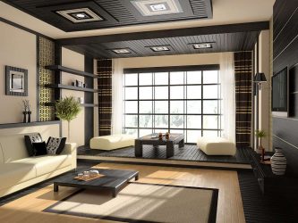 Design do apartamento no estilo japonês: Acalme sua casa. 220+ (Fotos) Interiores em quartos diferentes (cozinha, sala de estar, banheiro)