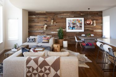 Laminate στο εσωτερικό στον τοίχο (100 + Design Photos): Κάνουμε μια μοντέρνα προφορά στο εσωτερικό!