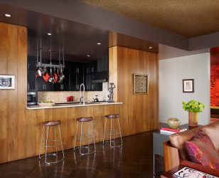 Laminate στο εσωτερικό στον τοίχο (100 + Design Photos): Κάνουμε μια μοντέρνα προφορά στο εσωτερικό!
