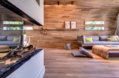 Laminate στο εσωτερικό στον τοίχο (100 + Design Photos): Κάνουμε μια μοντέρνα προφορά στο εσωτερικό!