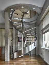 290+ Fotos de belas Opções de escadas para o segundo andar em uma casa particular (madeira, metal, concreto)