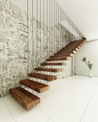 290+ Fotos de belas Opções de escadas para o segundo andar em uma casa particular (madeira, metal, concreto)
