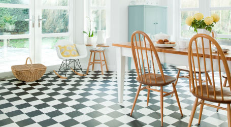 Linoleum no interior - uma solução simples e original como um revestimento de piso. 220+ (Fotos) Melhores ideias para sala de estar, cozinha, quarto