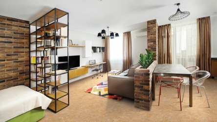 Linoleum no interior - uma solução simples e original como um revestimento de piso. 220+ (Fotos) Melhores ideias para sala de estar, cozinha, quarto