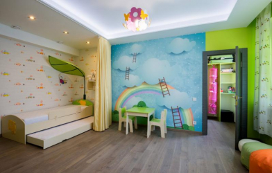 Como escolher um candelabro e lâmpadas no berçário para o menino e para a menina? (180 + Photo Ceiling, LED e Incomum)