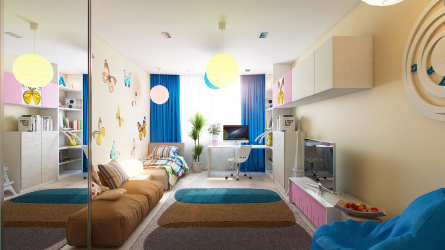 Como escolher um candelabro e lâmpadas no berçário para o menino e para a menina? (180 + Photo Ceiling, LED e Incomum)