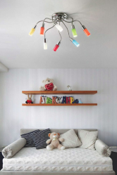 Como escolher um candelabro e lâmpadas no berçário para o menino e para a menina? (180 + Photo Ceiling, LED e Incomum)