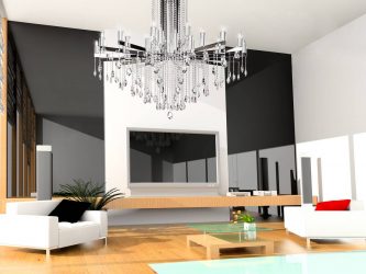 Lustres modernos para a sala de estar: 195+ (Foto) Soluções de interiores