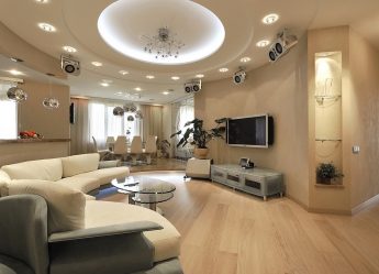 Lustres modernos para a sala de estar: 195+ (Foto) Soluções de interiores