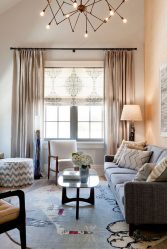 Lustres modernos para a sala de estar: 195+ (Foto) Soluções de interiores