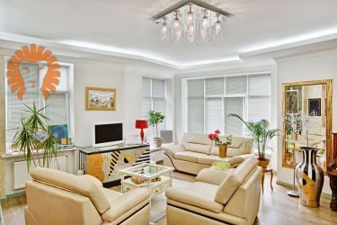 Lustres modernos para a sala de estar: 195+ (Foto) Soluções de interiores