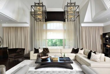 Lustres modernos para a sala de estar: 195+ (Foto) Soluções de interiores