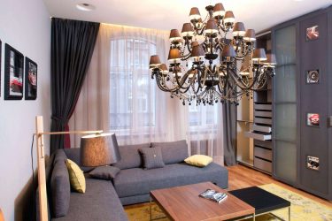 Lustres modernos para a sala de estar: 195+ (Foto) Soluções de interiores