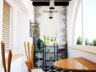 Como equipar uma pequena varanda em um apartamento: elegante, bonito, prático? 190+ (Fotos) Interiores com acabamento