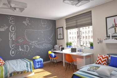 Projeto adequado da sala para o aluno: 210+ (Foto) interiores para meninos e meninas. Nós organizamos segurança e conforto para o seu filho.