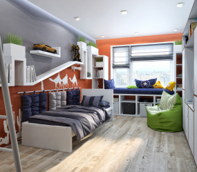 Projeto adequado da sala para o aluno: 210+ (Foto) interiores para meninos e meninas. Nós organizamos segurança e conforto para o seu filho.