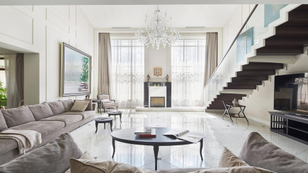 Neoclassicismo no interior: A atmosfera real no quadro da mais recente tecnologia (340 + foto)