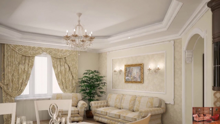 Neoclassicismo no interior: A atmosfera real no quadro da mais recente tecnologia (340 + foto)