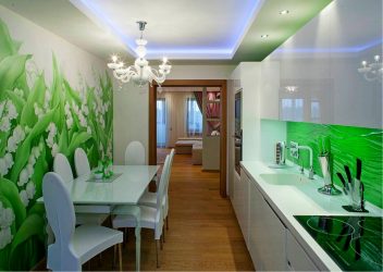 Papel de parede moderno para a cozinha (240 + Foto): Catálogo de idéias