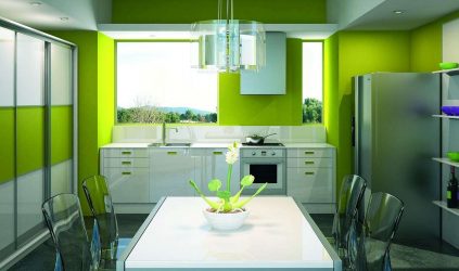 Papel de parede moderno para a cozinha (240 + Foto): Catálogo de idéias