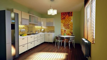 Papel de parede moderno para a cozinha (240 + Foto): Catálogo de idéias