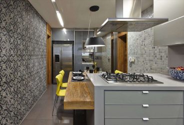 Papel de parede moderno para a cozinha (240 + Foto): Catálogo de idéias