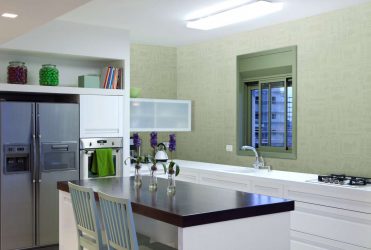 Papel de parede moderno para a cozinha (240 + Foto): Catálogo de idéias