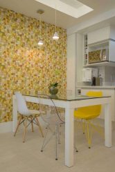 Papel de parede moderno para a cozinha (240 + Foto): Catálogo de idéias