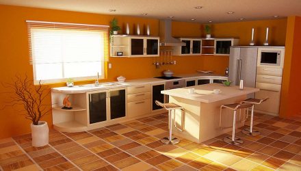 Papel de parede moderno para a cozinha (240 + Foto): Catálogo de idéias