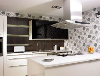 Papel de parede moderno para a cozinha (240 + Foto): Catálogo de idéias