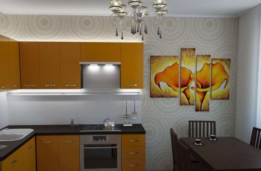 Papel de parede moderno para a cozinha (240 + Foto): Catálogo de idéias