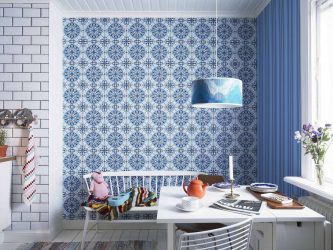 Papel de parede moderno para a cozinha (240 + Foto): Catálogo de idéias