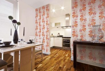 Papel de parede moderno para a cozinha (240 + Foto): Catálogo de idéias