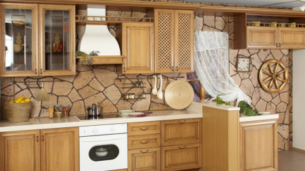 Papel de parede moderno para a cozinha (240 + Foto): Catálogo de idéias