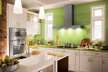 Papel de parede moderno para a cozinha (240 + Foto): Catálogo de idéias