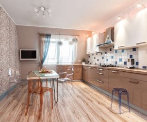 Papel de parede moderno para a cozinha (240 + Foto): Catálogo de idéias
