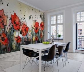 Papel de parede moderno para a cozinha (240 + Foto): Catálogo de idéias