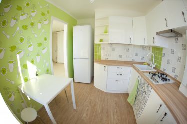Papel de parede moderno para a cozinha (240 + Foto): Catálogo de idéias