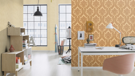 Papel de parede com serigrafia - uma obra de arte em um interior. Design exclusivo de seda 125+ Photo