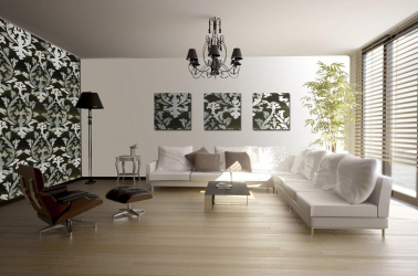 Papel de parede com serigrafia - uma obra de arte em um interior. Design exclusivo de seda 125+ Photo