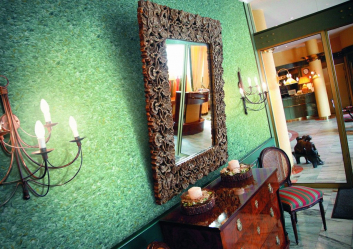 Papel de parede com serigrafia - uma obra de arte em um interior. Design exclusivo de seda 125+ Photo