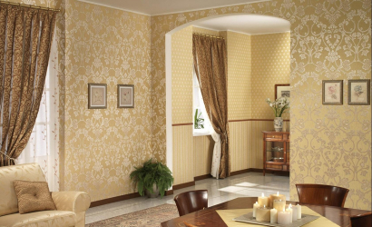 Papel de parede com serigrafia - uma obra de arte em um interior. Design exclusivo de seda 125+ Photo