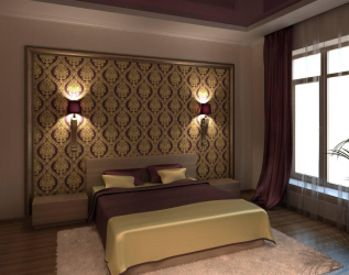 Papel de parede com serigrafia - uma obra de arte em um interior. Design exclusivo de seda 125+ Photo